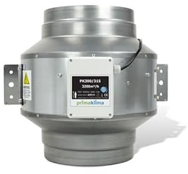 Weedness Prima Klima EC Ventilator Abluft Grow Box Blue 3000 m³/h 300 mm RJ 45 - Abluft Lüfter Anbau