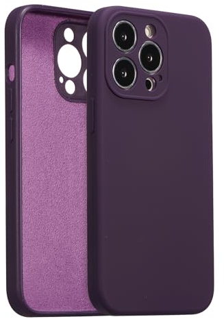 ZTOFERA Liquid Silicone Case for iPhone 14 Pro Max (6.7), Dark Purple | Anti-Scratch Soft Microfiber Lining, Fresh Solid Color, Lightweight, Full Camera Protection, Shockproof Protective Cover