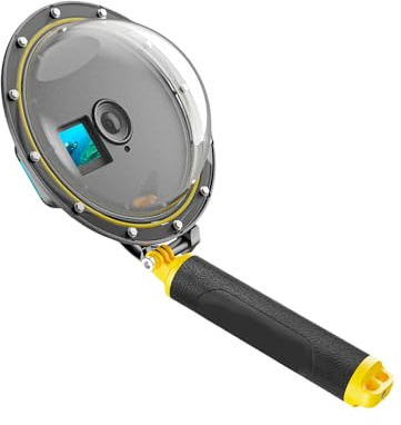 Unterwasser Bildgebungs Dome Port für Action5 / 4/3-Kameras, Schnellverschluss Design, Anti Druck Gehäuse mit Handgelenkseil, wasserdichter Dome Port