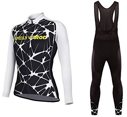 UGLY FROG Damen Fahrradtrikot Set Trikots & Shirts + Radhose mit 3D Sitzpolster Fahrrad Hemd Fahrrad Top Outdoor Sports Radfahren TCXWX01