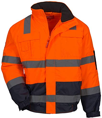 Nitras Herren Motion Tex Viz Pilotenjacke, Orange, XS
