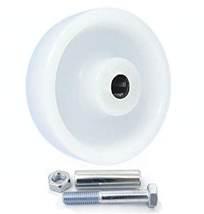 Zabi Polyamid Nylon Transportrollen mit Montage-Set, Ø 100mm, Weiß, für Verschiedene Fahrzeugtypen