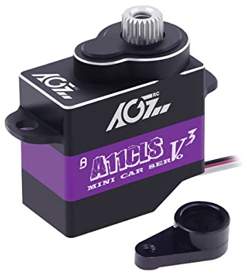 AGFRC Mini-Z-Car Micro Steering Servo - 11g Upgrade Programmable 0.050sec High Speed Full Metal Gear Mini Digital Coreless Servo, Control Angle 180° (A11CLS V3)