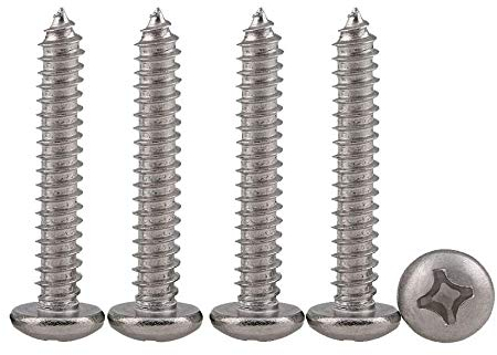 Drenky 50 Stück Holzschrauben 5x25 mm Panhead Schrauben Aus Edelstahl Rostfrei A2 Kreuzschlitz Vollgewinde m5 Schrauben Spanplattenschrauben mit Pankopf Selbstschneidende Schrauben Universalschrauben