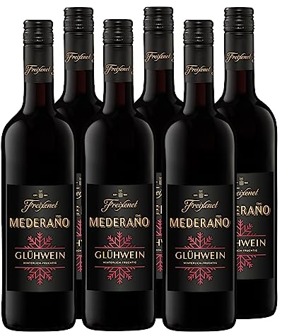 Freixenet Mederaño Glühwein Rot Lieblich (6 x 0,75 l) fruchtig-würziger roter Glühwein; als Geschenk zu Weihnachten oder Adventszeit; für Feuerzangenbowle; auf den Christkindl-Markt, Weihnachtsmarkt