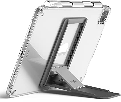 Ringke Outstanding Soporte Tablet Ajustable, Soporte Ligero Portátil Multiángulo Adhesivo Compatible con iPad Pro 11, 12.9 Pulgadas, iPad Air, iPad Mini, Samsung Tab, Otras Tablets - Dark Gray