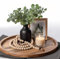 ELTNEGSA Acacia Wood Round Decorative Tray, 11.5 Inch, Brown, Classic Style, Durable and Versatile for Home Decor, Coffee Table, Dining Table, Kitchen Island, Bathroom Counter