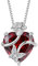 FJ Collier Papillon pour Femme Argent Sterling 925 Collier Grenat Coeur Pendentif Pierre de Naissance Janvier Collier Fleur Rose Bijoux pour Femme