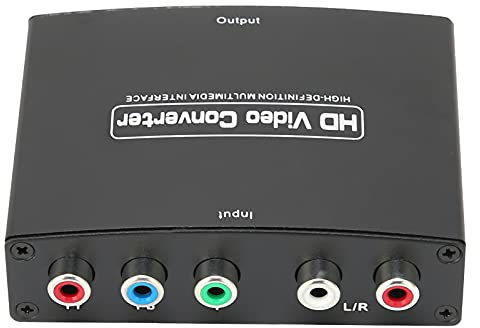 ASHATA Adaptateur Composant YPbPr vers HDMI, Convertisseur YPbPr vers HDMI, Prend en Le Convertisseur Audio Vidéo 1080P pour DVD vers Moniteur HDTV, Installation Facile
