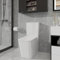 Robanmoa Rimless Back to Wall Toilet Close Coupled Bathroom Toilet, White Ceramic WC Pan & Soft Close Seat Dual Flush Cistern Comfort Height Modern Square Toilets