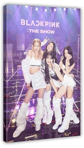 Kpop Poster Blackpink 132 Leinwandposter Wandkunst Dekor Druck Bild Gemälde für Wohnzimmer Schlafzimmer Dekoration Rahmenstil 40 x 60 cm