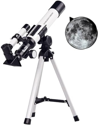 NOBLEDUCHESS Astronomisches Teleskop für Kinder - Professionelles HD-Refraktor-Teleskop mit 400 mm Brennweite, hohe Vergrößerung, astronomisches Teleskop zur Beobachtung der Sternenbeobachtung im