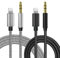 2Pcs iPhone Aux Cable for Car, 3.5mm Audio Aux to Lightning Cable Jack Cable for Car Stereo Headphones Lead Cord Compatible with iPhone 14 Pro/14 Plus/14/13/12/11/XS/XR/X