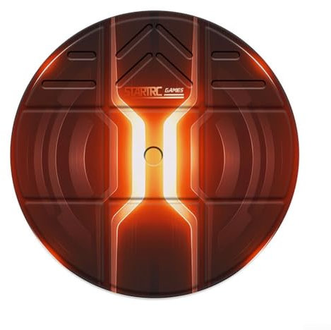 Alanmoship Foldable VR Mat for Meta Round Non-Slip Floor VR Pad for Quest 3S/3/2 Premium Game Accessories VR Floor Mat Boundary Awareness Carpet for Gaming Workouts (orange)