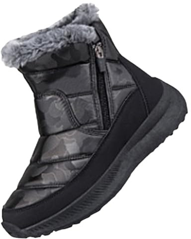 Knobelbecher Wehrmacht Genagelt Anti Slip Boots for Women Snow Boots Waetpoof Hightech (Black, 42)