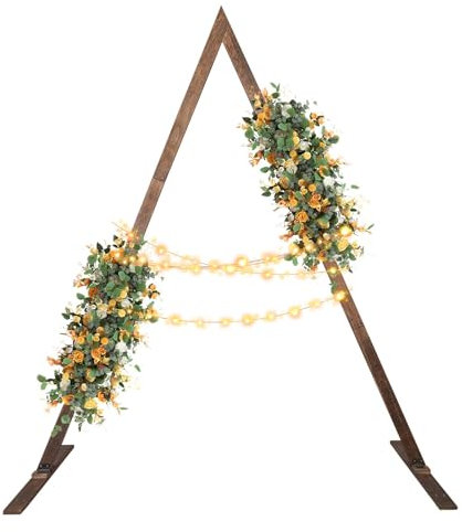 Arche de Mariage en Bois for la cérémonie, Arche de Mariage Rustique, Arche de Mariage en Bois Triangulaire, Arbre de Mariage, Support de Toile de Fond,(Mariages, fêtes, événements)