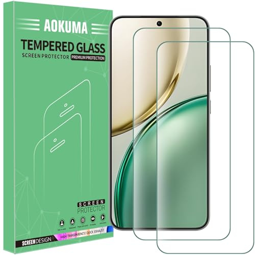 AOKUMA Protector de Pantalla para Honor Magic 8 Lite, [2 Unidades] Cristal Templado para Honor Magic 8 Lite/Honor X9d Fácil Instalación,Vidrio templado 9H para, Protector de Pantalla HD,Anti-Arañazos