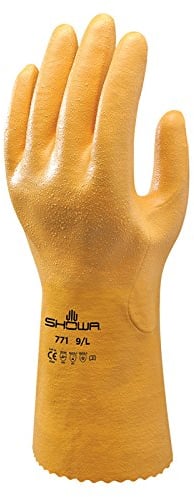 SHOWA 771, Rivestimento in Nitrile, Chimico, Giallo, 9/L