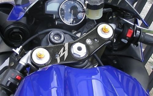 labelbike - Adesivo in Resina Gel 3D Moto R 1 Protezione Piastra Forcella compatibile con YAMAHA R1 07-08