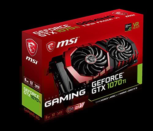 MSI GeForce GTX 1070 Ti GAMING 8G 8GB GDDR5 - graphics cards (NVIDIA, 1607 MHz, 2-Way SLI, 1683 MHz, 8 GB, GDDR5)