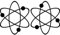 2 Aufkleber Tattoo 17cm Atom Big bang Theory Zeichen Symbol Auto Tür Fenster Deko Folie (schwarz)
