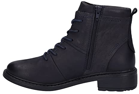 Josef Seibel Damen Schnürstiefeletten Selena 50,Weite G (Normal),Wechselfußbett,wasserdicht,halbstiefel,Kurzstiefel,Ocean,38 EU