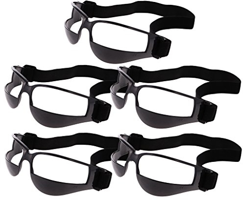 B Baosity 5er Set Basketball Dribble Brillen Sport Dribbelbrille Eyewear für Trainingshilfe - 5pcs Schwarz