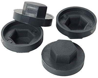 Schrauben-Niro.de Abdeckkappe für Fassadenbauschrauben, 16mm EPDM, Anthracite Grey (RAL 7016), Polyethylen, PLUG_STOPPER
