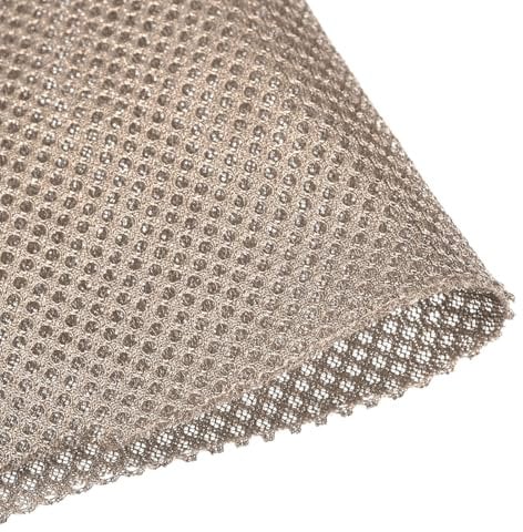 sourcing map Dark Khaki Speaker Mesh Grill Cloth (not cane webbing) Stereo Box Fabric Dustproof Cloth 50cm x 160cm 20 inches x 63 inches