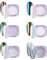 AIMEILI Upgrade Chrome Nail Powder - 6 Jar Art Chameleon Mirror Set, Pearl Shell Glitter Changing Ombre Holographic Laser Gel Metallic Manicure Pigment