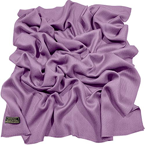 CJ Apparel Mauve Normallack Design Nepalesischer Fransenschal Schal Stola Wrap Pashmina NEU