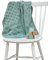 Irischer Aran Strickdecke Decke Überwurf Bettüberwürf | Supersoft Patchwork Sofa Blanket Wolldecke Kuscheldecke aus Merinowolle (22 x 32) (Seeschaumgrün)