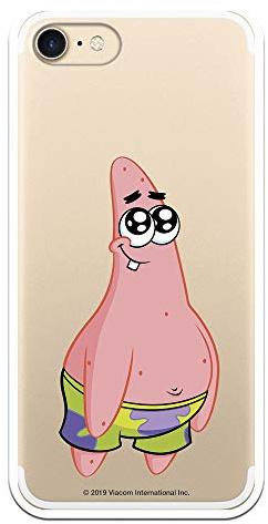LA CASA DE LAS CARCASAS Hülle für iPhone 7 – iPhone 8 – iPhone SE 2020 Offizielle SpongeBob Patrick lächelt zum Schutz Ihres Telefons. Offiziell lizenzierte Nickelodeon Flexible Silikon-Apple-Hülle