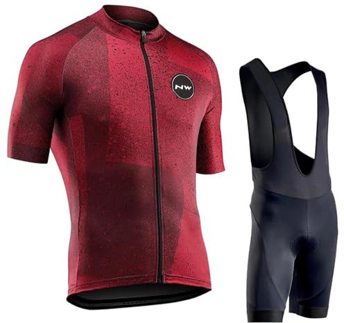 Moxilyn Conjunto de maillot de ciclismo de manga corta para hombre, camiseta de ciclismo, camiseta de manga corta + pantalón de ciclismo con gel 9D, chaqueta y pantalón de ciclismo originales de gasa