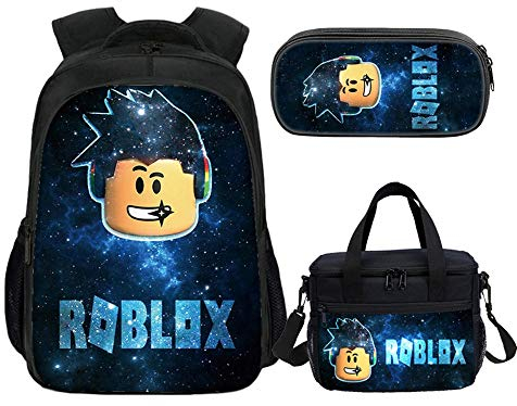 Roblox Bolsa de almuerzo para Estudiantes Bolsa de Viaje Bolsa de Ordenador Niños Adolescentes Gris Grande Moderno o Contemporáneo Gris L Moderno Gris L Gris L Gris L Moderno o Contemporáneo, gris, L