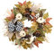Valery Madelyn 45cm Couronne de Décoration Automne, Guirlande Artificielle pour Porte Entrée avec Citrouille, Feuille d'érable,Déco Mur Table Salon,Cadeau Fête de Moisson Halloween Thanksgiving