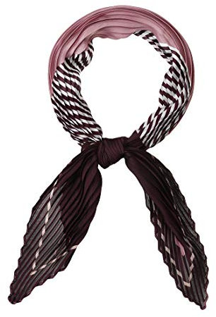 sourcing map Foulard plissé losange sablier coeur foulard foulard pour femme Rose 96x38cm/37.80x14.96(L*W)