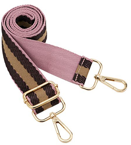 ZOUIQSS Damen Goldfarbene Bunter Schultergurt längenverstellbarer breiter Tragegurt Schultergurt für Handtaschen 3.8cm breit 73-125cm-Schultergurt für Handtaschen((3.8CM) Color17)