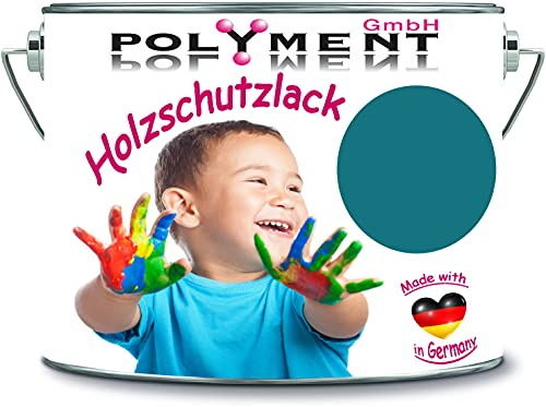 5 Liter Holzschutzlack Holzlack Holzlasur wetterbeständiger Langzeitschutz Wetterschutzfarbe Holzschutzfarbe (RAL 5020 Ozeanblau)