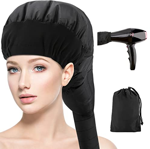 CestMall Motorhauben-Haartrockneraufsatz, verstellbare weiche Dampfkappe für Handföhn mit elastischem Band und Verlängerungsschlauch, Haartrocknerhaube für Frauen und Mädchen, zum Trocknen, Stylen