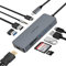 HOPDAY USB C Adapter, USB C Hub for MacBook Pro/Air iPad Pro, 10 in 1 HDMI 4K Docking Station for Surface Pro 8 y Otros Dispositivos Tipo C (PD 100 W, USB 3.0 TF)