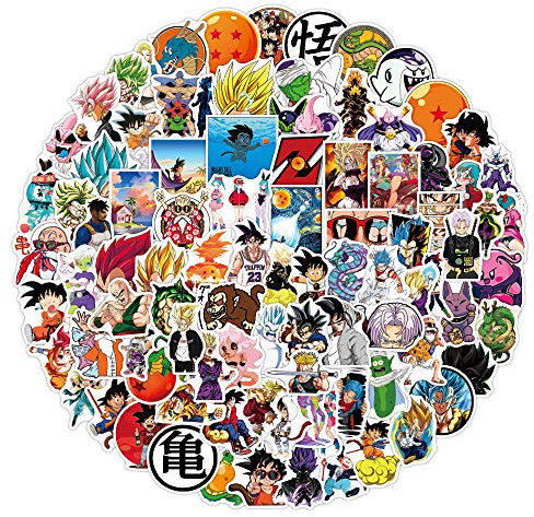 Dragon Z Sticker Pack 100 Stück, Vinyl Aufkleber für Wasserflaschen, Laptop, Skateboard, Notebook, Geschenk für Erwachsene, Kinder, Teenager