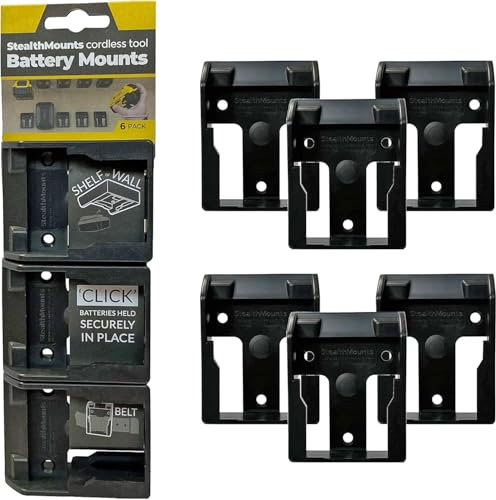 BLACK Battery Mounts for DeWalt XR