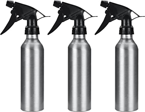 3piezas Botella De Spray De Aluminio De Pulverizador Multiusos Para Plantas Y Jardinería Botella Reutilizable Con Diseño Desmontable Y Agarre Cómodo Color Plateado