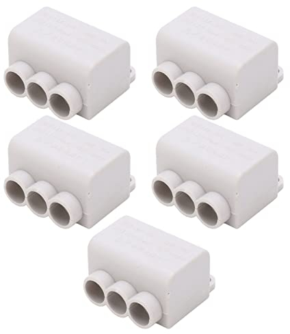 Schnelldrahtverbinder Messing Elektrokabel Anschlussdose 80A Feuerhemmend 5 Stück 1 In 2 Out Dual Schraubbefestigung für Amperemeter für Deckenleuchte