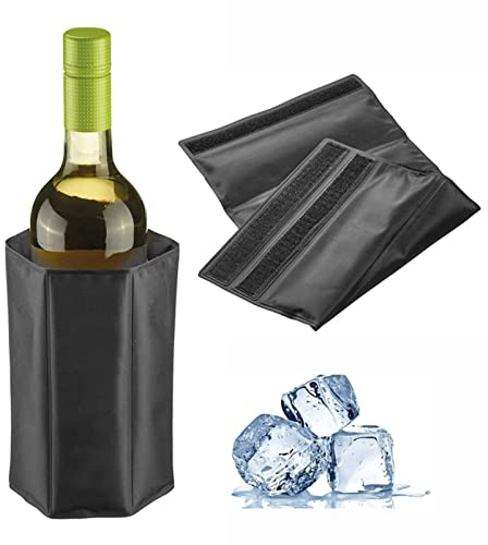 SPORTARC Enfriador de vino, aislamiento de vino tinto paquete de hielo de gel de refrigeración de PVC para champán, botellas para fiestas de barbacoa de verano