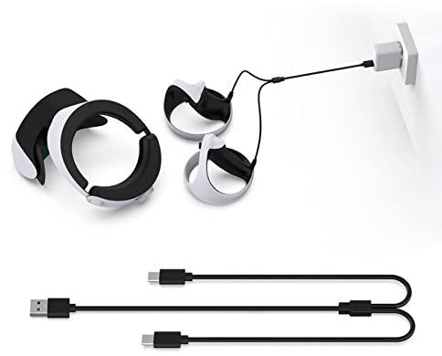 Controller Charging Cable Fit for PS VR2 Handle One Out Two Type C Fast Charging Cord Cable Fit for Playstation 5 Controller