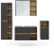 Vicco Badmöbel-Set Viola, Badezimmerschrank-Set, Anthrazit/Eiche, 4 Teile