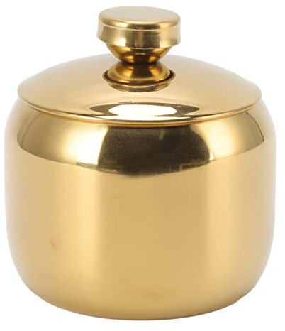 Jenngaoo Vorratsdosen für Die Küche, Aufbewahrungsorganisator mit Deckel Gewürzaufbewahrung Behälter, Zuckerdose aus Edelstahl für Gewürze, Kaffee, Tee, Bohnen (Gold)