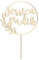 Alsino Cake Topper Hochzeit Tortendeko Personalisiert für Paare Holz Kuchen Torte Dekoration, LA-50 Hochzeit Blätter
